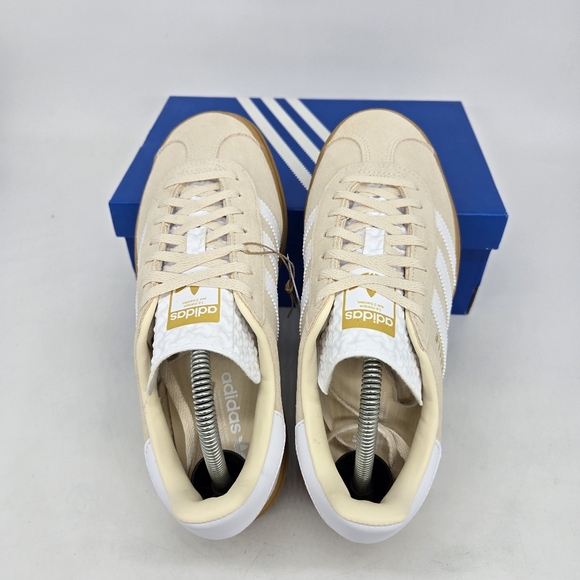 adidas Originals Gazelle Bold JP9288 White Beige Gold Shoes Women's Size 8 New - Picture 5 of 8